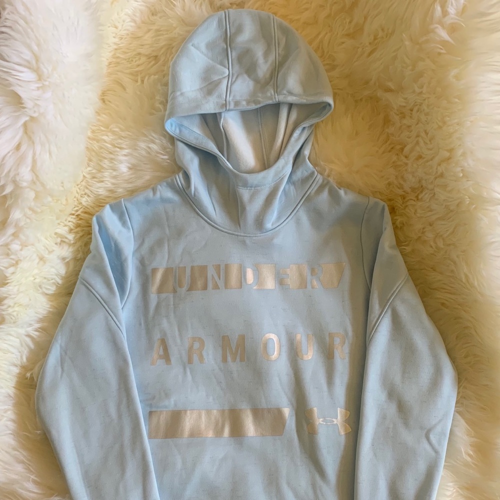 Under Armour Fleece Logo Cowl Neck Pullover Hoodie - Picture 3 of 8